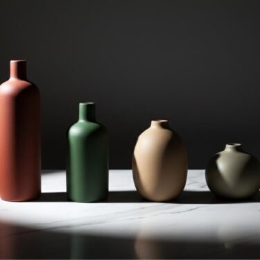 Set de 4 Vases en Céramique Mate – Palette Naturelle et Formes Organiques