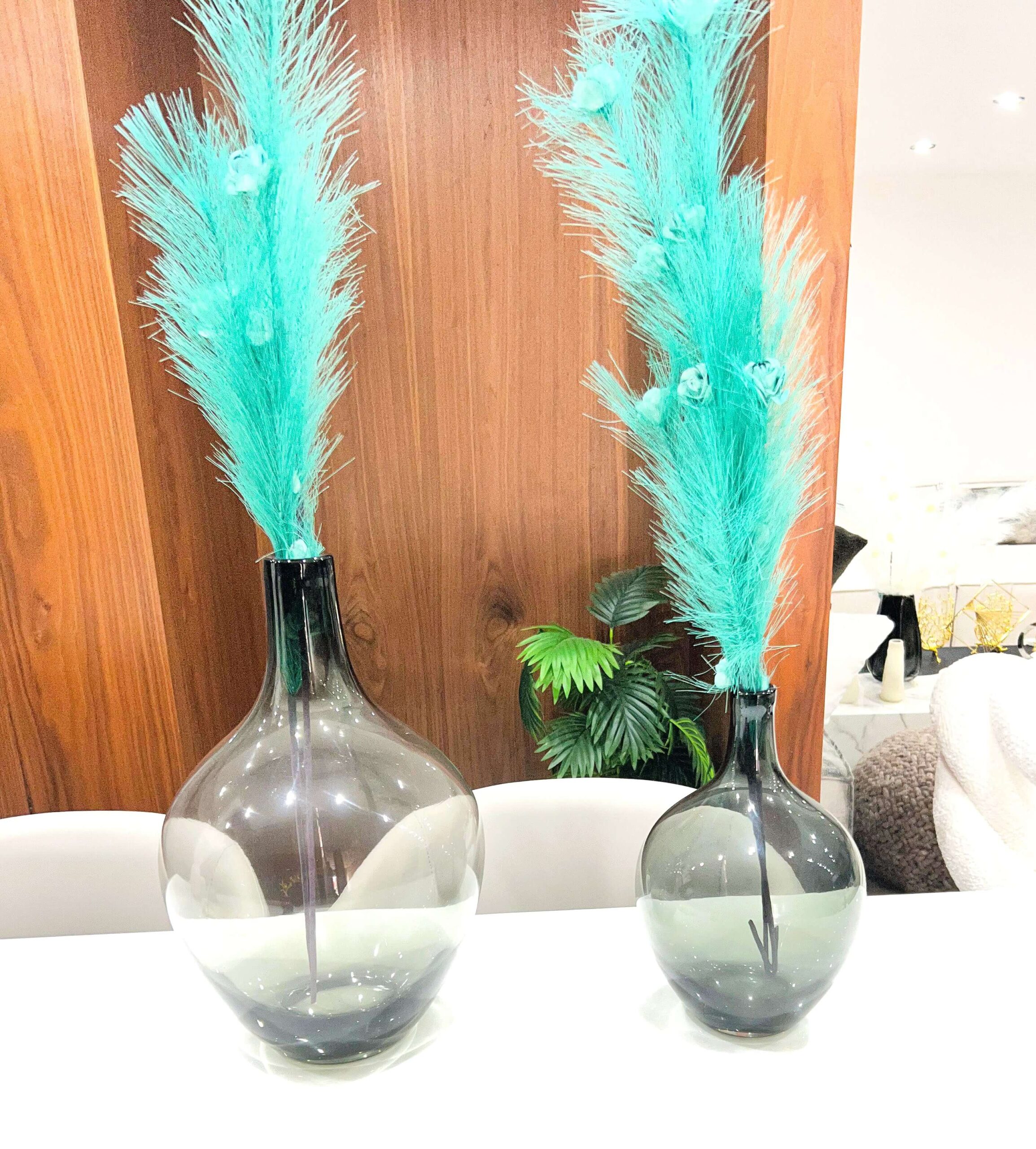 Duo de Vases en Verre Fumé – Design Organique et Contemporain – Image 5