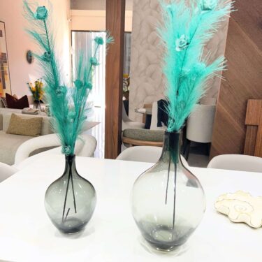 Duo de Vases en Verre Fumé – Design Organique et Contemporain