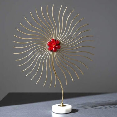 Solaire "Hélios" Or et Fleur de Rubis