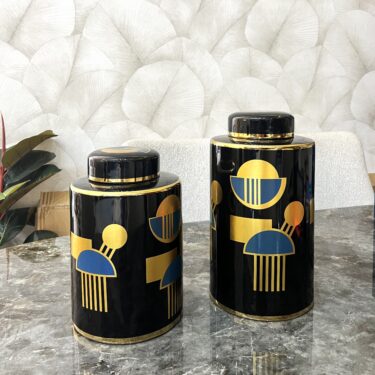 Set de 2 Pots en Céramique Design – Duo de Jarres Prestige