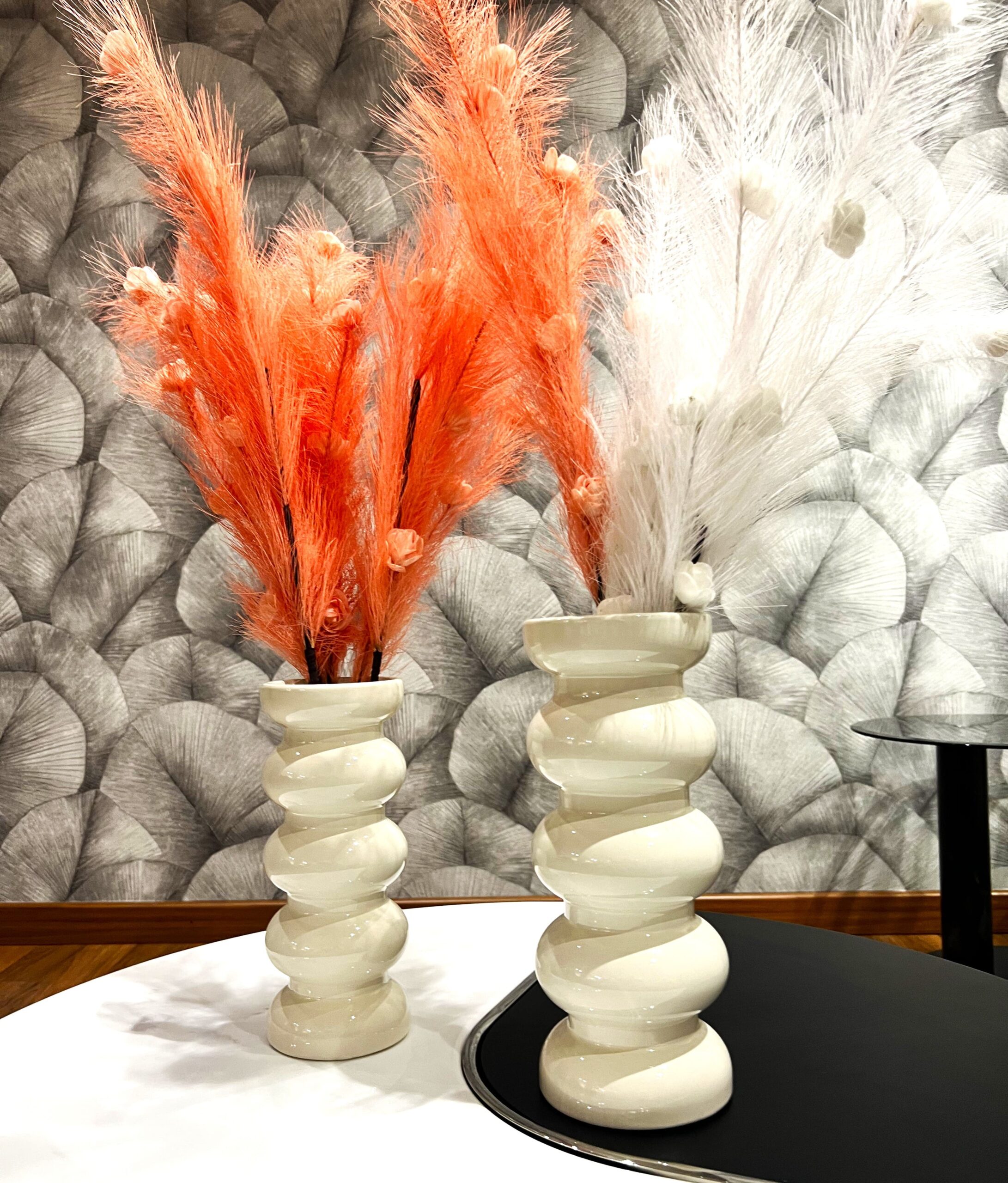 Set de 2 Vases Ondulés en Céramique – Duo Bubble Design – Image 4