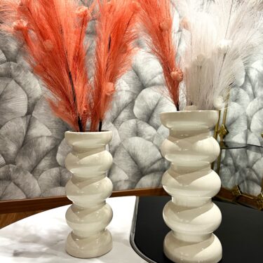 Set de 2 Vases Ondulés en Céramique – Duo Bubble Design